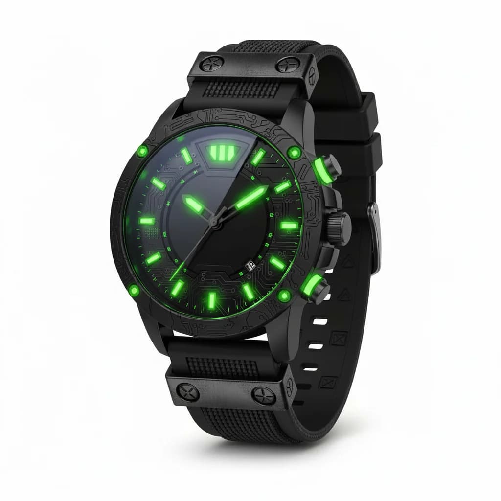 Relógio Analógico Neon